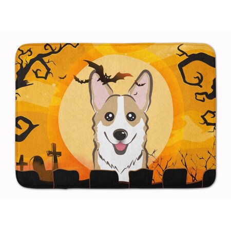 Carolines Treasures Halloween Sable Corgi Machine Washable Memory Foam Mat BB1811RUG